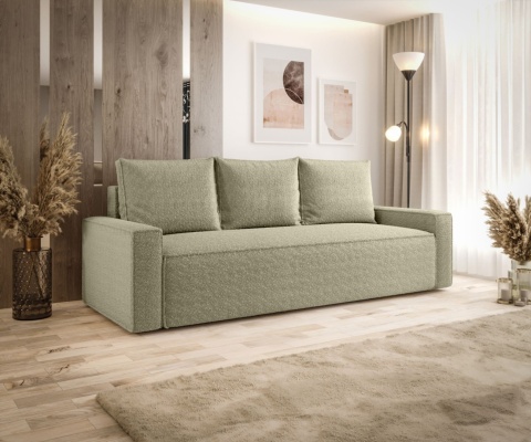 Sofa z pojemnikiem na pościel Savio, rozkładana , stylowa i funkcjonalna