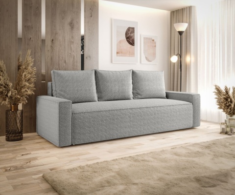 Sofa z pojemnikiem na pościel Savio, rozkładana , stylowa i funkcjonalna