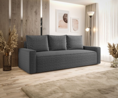 Sofa z pojemnikiem na pościel Savio, rozkładana , stylowa i funkcjonalna