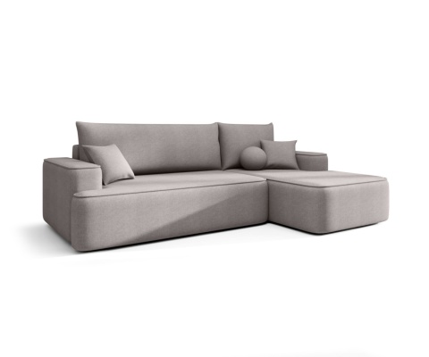 Sofa z funkcją spania Figo lewy, ze schowkiem na pościel